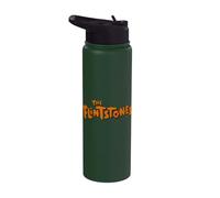 The Flintstones Logo on White Stainless Steel Insulated Water Bottle