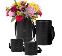 The Florist Supply Shop - Juego de 2 cajas para ramo de flores, color negro
