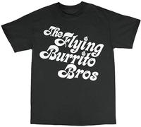 The Flying Burrito Brothers Tshirt 100% Cotton gram Parsons Chris Hilman Men's Man Black S