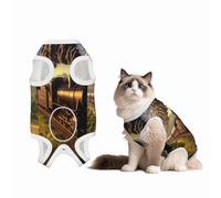 The Flying Train - Traje de recuperación para perros y gatos después de la cirugía, camisa de recuperación de mascotas, mamelucos para perros, traje de recuperación de cirugía para mascotas