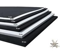 The Foamory - Láminas de espuma EVA (de 1 a 10 mm) para cosplay, hoja de 36 x 99 cm, espuma creativa de densidad ultra alta de 85 kg/m3, 2 mm, negro o blanco