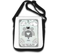 The Follower Funny Tarot Card Parody Social Media Graphic Bolso de hombro Blanco, White, Talla única
