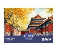 The Forbidden City 1000 Pcs Ökopapier Puzzle Forbidden City Stressabbau Kreatives Spiel Puzzles Als Wohnaccessoires 70x50cm/1000pcs