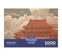 The Forbidden City in Beijing 1000 Stück Stabiler Karton Puzzle Forbidden City Stressabbau Kreatives Spiel Puzzles Als Wohnaccessoires 52x38cm/1000pcs