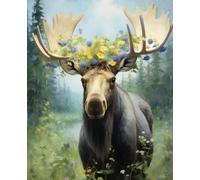 The Forest Fairy 2025 Monthly Planner - Midsommar Moose - 7.5x9.25 inches, Monthly calendars, Weekly spreads include To Do List, Priorities, Reminders, Notes, Adventures and Gratitude Pages