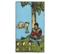 The Four of Cups: 156 College Ruled Lined Pages (78 leaves), 5x8 Notebook, Journal, Diary, Planner featuring image of The Four of Cups Tarot card