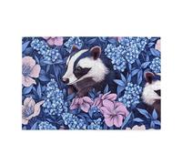 The Fox In The Blue Flower Branch - Rompecabezas de 1000 piezas para adultos, rompecabezas de madera para adultos, regalos para decoración del hogar