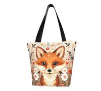 The Fox in the Bush - Bolso de hombro para mujer, bolso de compras, adecuado para viajes de fin de semana, bolsa de mensajero
