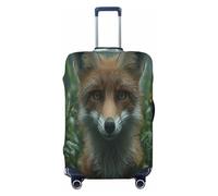 The Fox in The Grass - Funda protectora duradera para maleta, antiarañazos, se adapta a equipaje de 18 a 32 pulgadas, Black, XL