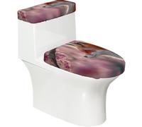 The Fox of Spring - Juego de 2 fundas para tapa de inodoro y tapa de tanque de inodoro, diseño elástico de impresión completa, se adapta a la mayoría de inodoros