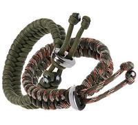 The Friendly Swede 2 Pièces Bracelet de Survie Fishtail (Verde Militar + Verde Militare Camuflaje)