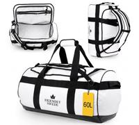The Friendly Swede Bolsa Mochila Impermeable, PVC 500D, 60L Blanco