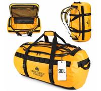 The Friendly Swede Bolsa Mochila Impermeable, PVC 500D, 90L Amarillo