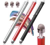 The Friendly Swede Lapices Tactiles con Punta Sustituible de Microfibra (3 pcs) (Rojo+Blanco+Negro)