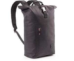 The Friendly Swede - Mochila para Portátil de 13 Pulgadas con Rolltop - TPU Impermeable - Mochila Minimalista, Urbana y Fina, ideal para la Escuela, la Universidad o el Trabajo - Berthåga (Negro)