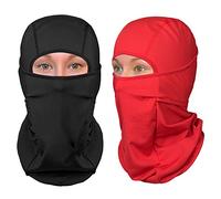 The Friendly Swede Pack de 2 Pasamontañas Multifunción Transpirables y Elásticos para Running, Moto y Deportes de Invierno - GARANTÍA DE por Vida (Rojo + Negro - Nordic)