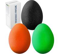 The Friendly Swede Pelotas en Forma de Huevo para Ejercicios y Rehabilitación de Manos y Dedos (3 Niveles de Resistencia) (Tamaño L)