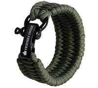 The Friendly Swede Pulsera de Supervivencia Trilobite en Paracord - Tamaño Ajustable - 3 Tamaños Disponibles - GARANTÍA DE por Vida (Verde, Small)