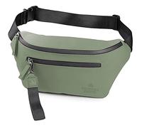 The Friendly Swede Riñonera de Moda, Fanny Pack - VRETA - Bolso Bandolera, Bolso de Cintura - Correa Ajustable, Bolsillos con Cremallera (Verde)
