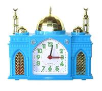 The Friendly Trading Co Despertador en la forma de una mezquita. Alarma: llamada islámica a la oración o la campana. Reloj de alarma de la batería. Azul