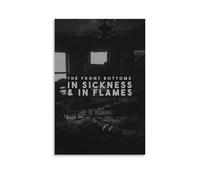 The Front Bottoms In Sickness & In Flames - Póster decorativo de pared ultratransparente, decoración artística exquisita adecuada para oficina, sala de estar y habitación, estilo sin marco, 40 x 60 cm