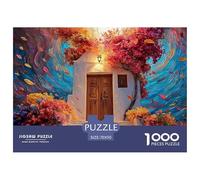 The Front Door of The House 1000 Piezas Papel Ecológico Rompecabezas Colorful Flower Doorway Imposible, Difícil Juego Creativo Puzzle Juego De Desafío Difícil 70x50cm/1000pcs