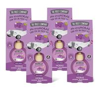 The Fruit Company - Ambientador de coche con Absorbe olores, aroma frutal MORAS, Pack de 4 unidades