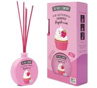 The Fruit Company Ambientador Mikado Fresa Nata 40 ml - Varillas Difusoras, Fragancia Dulce y Cremosa, Fórmula Sin Alcohol, Aroma Hogar Duradero