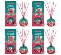 The Fruit Company Ambientador Mikado Sandía Pack 4 Unidades | Difusor de Varillas Aroma Dulce y Fresco | Ambientador Hogar de Larga Duración