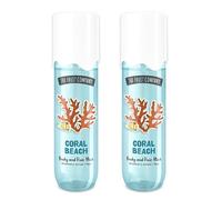 THE FRUIT COMPANY - Body & Hair Mist Travel Size Pack 2 x 90 ml - Bruma Perfumada para Cuerpo y Cabello - Sin Purpurina - Fragancias Frutales y Dulces - Refrescante e Hidratante (CORAL BEACH)