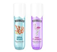 THE FRUIT COMPANY - Body & Hair Mist Travel Size Pack 2 x 90 ml - Bruma Perfumada para Cuerpo y Cabello - Sin Purpurina - Fragancias Frutales y Dulces - Refrescante e Hidratante (CORAL-FLAMINGO)