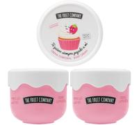 The Fruit Company Crema Corporal Efecto Seda 200 ml Pack 2 Unidades Body Milk Vegano Hidratante con Karité Vitamina E y Aromas Frutales (FRESA NATA)