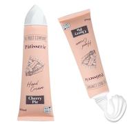 The Fruit Company Crema de Manos Hidratante Gourmand con Ácido Hialurónico y Karité 60 ml Pack 2 Unidades (Lemon Pie, Pistachio, Caramel Latte, Cherry) (CHERRY PIE)