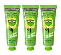 The Fruit Company Crema de Manos Manzana Verde Pack 3 x 50 ml - Hidratación Profunda, Textura Ligera, Aloe Vera y Karité, Aroma Fresco y Revitalizante