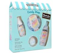 The Fruit Company Estuche Candy Shop Nube de Colores | Set de Baño con Colonia 40 ml, Gel de Ducha 125 ml, Bomba de Baño y Esponja | Aroma Dulce y Atractivo | Ideal para Regalo o Viaje