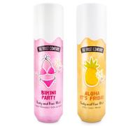 The Fruit Company Hair & Body Mist Glitter 200 ml Pack 2 Unidades Bruma Corporal y Capilar Vegana Refrescante con Brillo y Aromas Tropicales (BIKINI-ALOHA)
