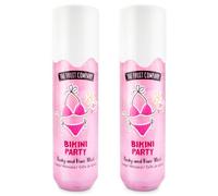 The Fruit Company Hair & Body Mist Glitter 200 ml Pack 2 Unidades Bruma Corporal y Capilar Vegana Refrescante con Brillo y Aromas Tropicales (BIKINI PARTY)