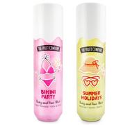 The Fruit Company Hair & Body Mist Glitter 200 ml Pack 2 Unidades Bruma Corporal y Capilar Vegana Refrescante con Brillo y Aromas Tropicales (BIKINI SUMMER)