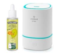 The Fruit Company Humidificador 2.0 + Esencia 50 ml. a Elegir - Difusor Ultrasónico con Luz LED - Depósito 150 ml USB - Aromaterapia y Bienestar en el Hogar (Silencioso +8h) (MELÓN)