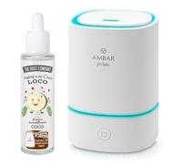The Fruit Company Humidificador 2.0 + Esencia 50 ml. a Elegir - Difusor Ultrasónico con Luz LED - Depósito 150 ml USB - Aromaterapia y Bienestar en el Hogar (Silencioso +8h) (COCO)