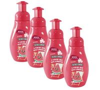 The Fruit Company Jabón de Manos Espuma Sandía Pack 4 Unidades - Mousse Hidratante, Aroma Dulce y Refrescante, Dosificador Práctico, Uso Diario Baño y Cocina