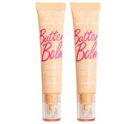 The Fruit Company Manteca Labial Pack 2 Unidades Lip Butter Balm | Hidratación con Péptidos Vitamina E Jojoba y Karité | Brillo Labial Sabores Frutales (COCO)