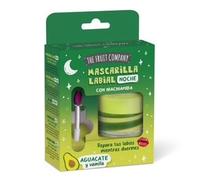 The Fruit Company Mascarilla Labial Noche AGUACATE Y VAINILLA Hidratante para Dormir con Niacinamida, Repara tus Labios Mientras Duermes 12ml