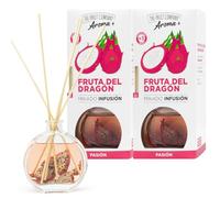 THE FRUIT COMPANY - Mikado Infusión Vitamin+ 75 ml - Ambientador con Varillas 100% de Origen Natural - 0% Alcohol - Duración Superior a 3 Meses - Fragancias Fruta del Dragón o Pomelo Rosa (DR)