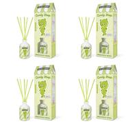 The Fruit Company Mikado Osito de Gominola Pack 4 uds - Ambientador con Varillas 40 ml c/u - Aroma Dulce y Frutal - Difusor Decorativo de Larga Duración para Hogar, Dormitorio o Regalo