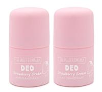 The Fruit Company Pack 2 Desodorantes Fresa & Nata Roll On 50 ml | Antitranspirante con Alantoína Calmante | Aroma Dulce y Cremoso | Protección Contra Sudor y Mal Olor | Uso Diario