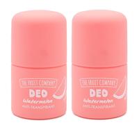 The Fruit Company Pack 2 Desodorantes Sandía Roll On 50 ml | Antitranspirante con Alantoína Calmante | Aroma Fresco y Afrutado | Protección Contra Sudor y Mal Olor | Uso Diario