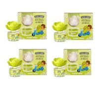 THE FRUIT COMPANY Pack 4 Ambientadores Flor Perfumada Aroma Melón 0% Alcohol - Difusor de Fragancia Natural Flower Power para Hogar y Decoración - Larga Duración con Diseño de Flor