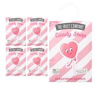 The Fruit Company Pack 5 Ambientadores Armario Candy Shop Dulces - Perfuma Armarios y Cajones, Más Intensidad, 0% Alcohol, +45 Días (PIRULETA DE CORAZÓN)