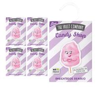 The Fruit Company Pack 5 Ambientadores Armario Candy Shop Dulces - Perfuma Armarios y Cajones, Más Intensidad, 0% Alcohol, +45 Días (ALGODÓN DE AZÚCAR)
